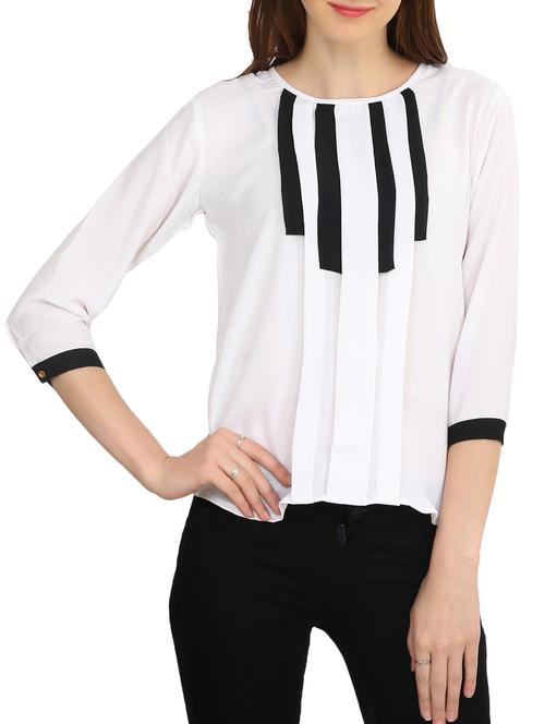sritika white cotton top - 12102269 - Very Small Image - 1