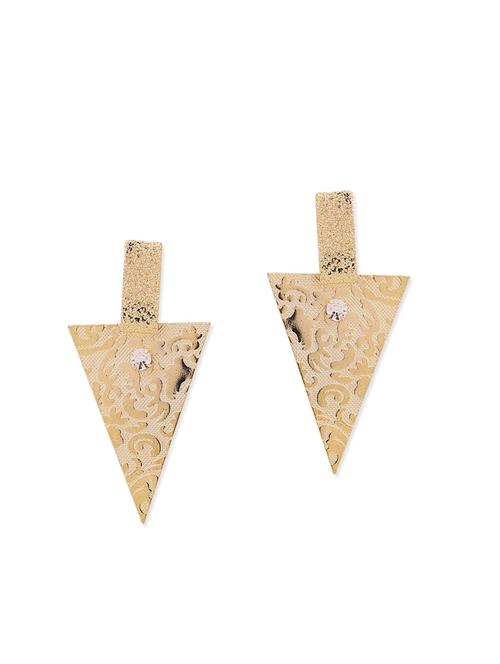 gold copper drop earrings - 12102336 - Very Small Image - 1