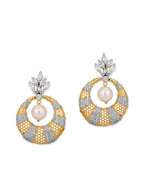 gold copper chandballi earrings - 12102357 - Very Small Image - 1