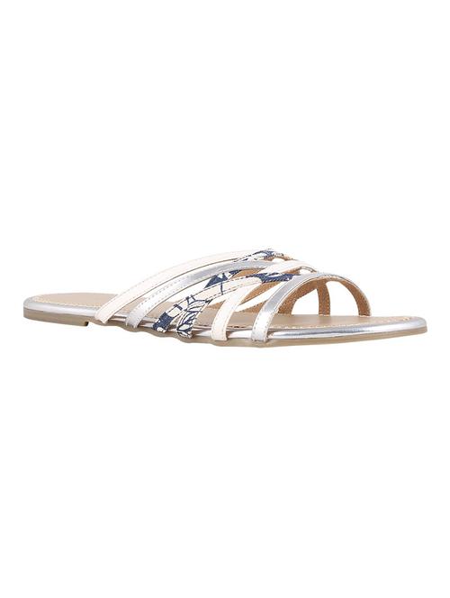 silver faux leather sandal - 12103335 - Very Small Image - 1