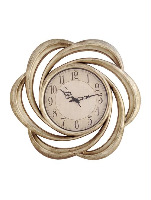 designer shape retro gold wall clock - 12105016 - Very Small Image - 1