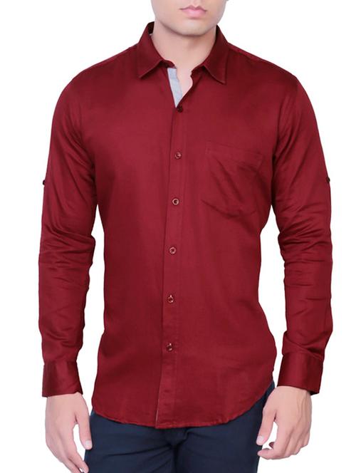 beige cotton casual shirt - 12105378 - Very Small Image - 1
