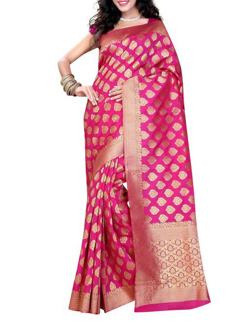 multi colored silk banarasi saree with blouse - 12105521 - Very Small Image - 1