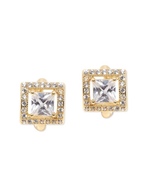 gold metal studs earring - 12106666 - Very Small Image - 1