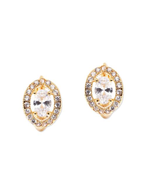 gold metal studs earring - 12106668 - Very Small Image - 1