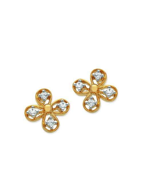 gold metal studs earring - 12106979 - Very Small Image - 1