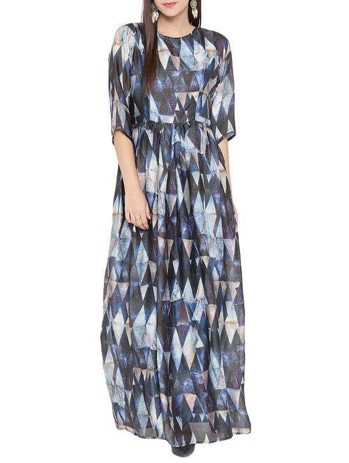 blue georgette dress - 12108168 - Very Small Image - 1