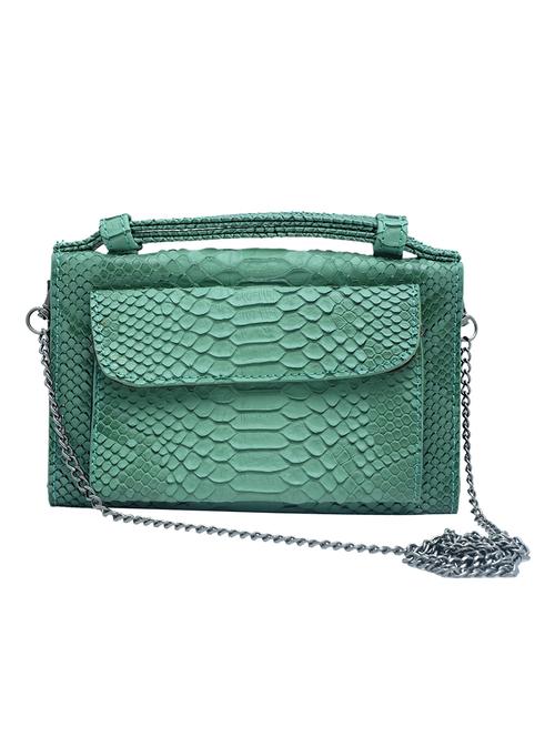 green colour block faux leather clutch - 1210923 - Very Small Image - 1