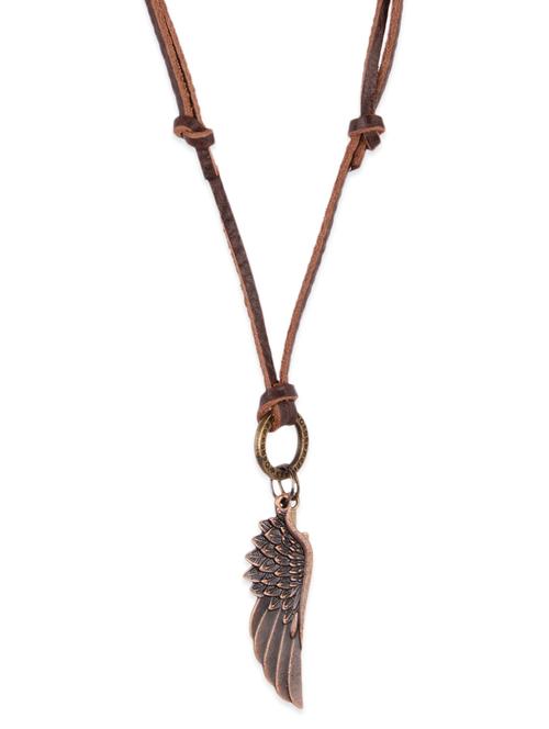 Diva Walk brown leather long necklace - 12109236 - Very Small Image - 1