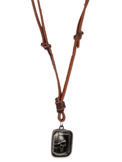 Diva Walk brown leather long necklace - 12109238 - Very Small Image - 1