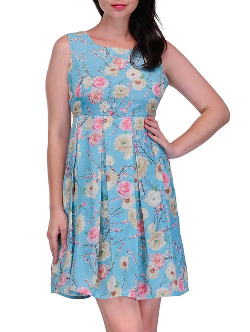 blue printed dress - 1211366 - Very Small Image - 1