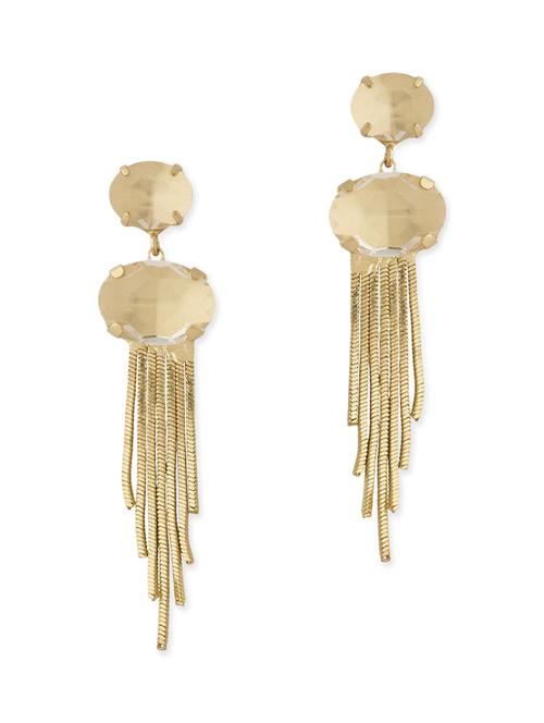 gold metal drop earring - 12113746 - Very Small Image - 1
