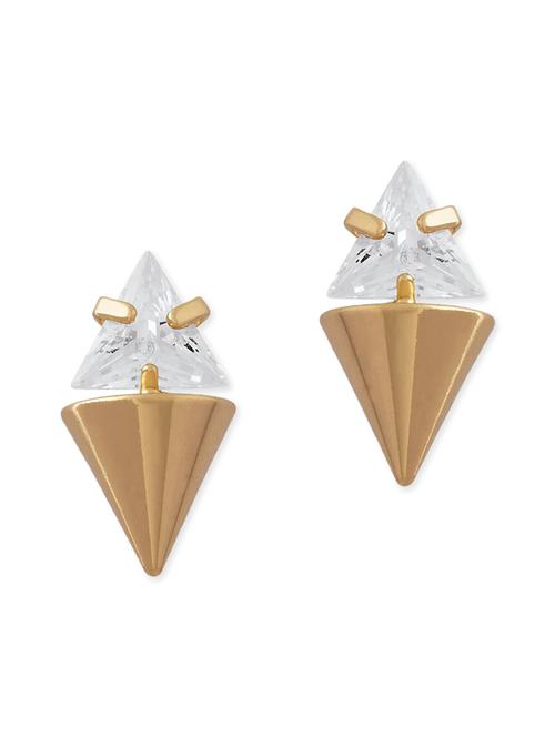 gold metal drop earring - 12113753 - Very Small Image - 1