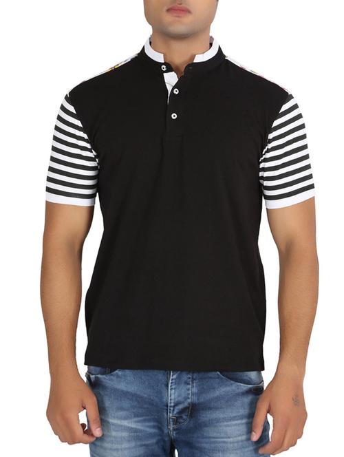 black cotton tshirt - 12115059 - Very Small Image - 1