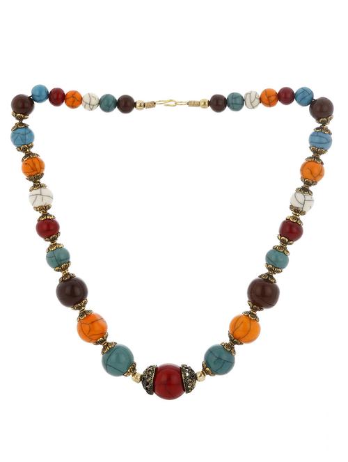 multi colored brass long necklace - 12116219 - Very Small Image - 1