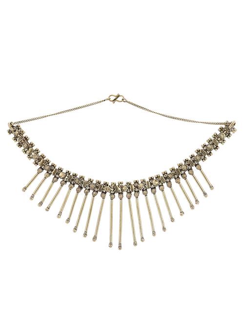 silver brass short necklace - 12116221 - Very Small Image - 1
