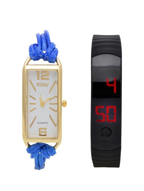 rsol combo of 2 analog-digital men and women watch's - 12117422 - Very Small Image - 1
