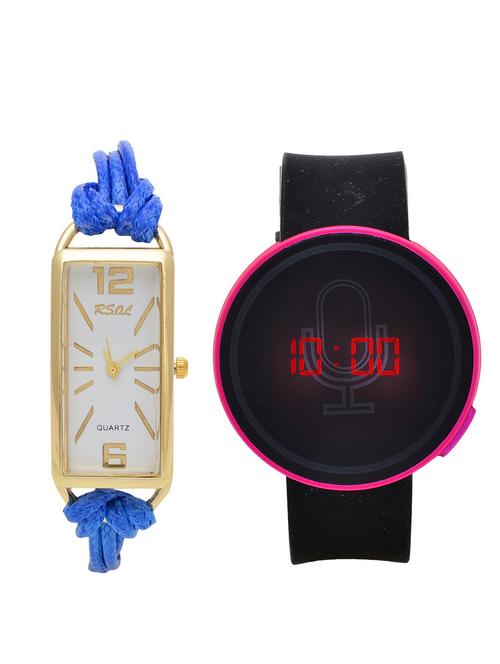 rsol combo of 2 analog-digital men and women watch's - 12117426 - Very Small Image - 1