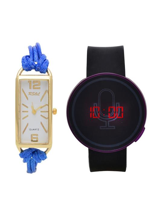 rsol combo of 2 analog-digital men and women watch's - 12117427 - Very Small Image - 1