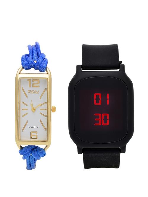 rsol combo of 2 analog-digital men and women watch's - 12117428 - Very Small Image - 1