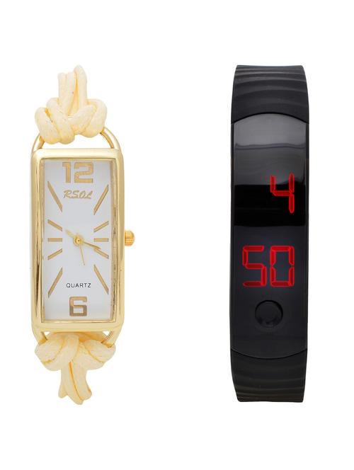 rsol combo of 2 analog-digital men and women watch's - 12117459 - Very Small Image - 1