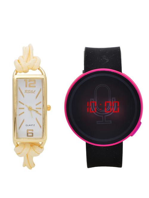 rsol combo of 2 analog-digital men and women watch's - 12117463 - Very Small Image - 1