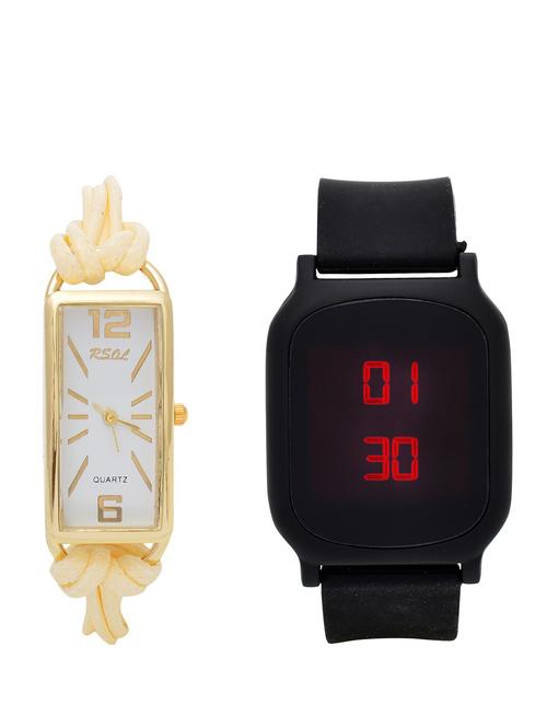 rsol combo of 2 analog-digital men and women watch's - 12117465 - Very Small Image - 1