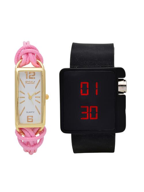 rsol combo of 2 analog-digital men and women watch's - 12117489 - Very Small Image - 1