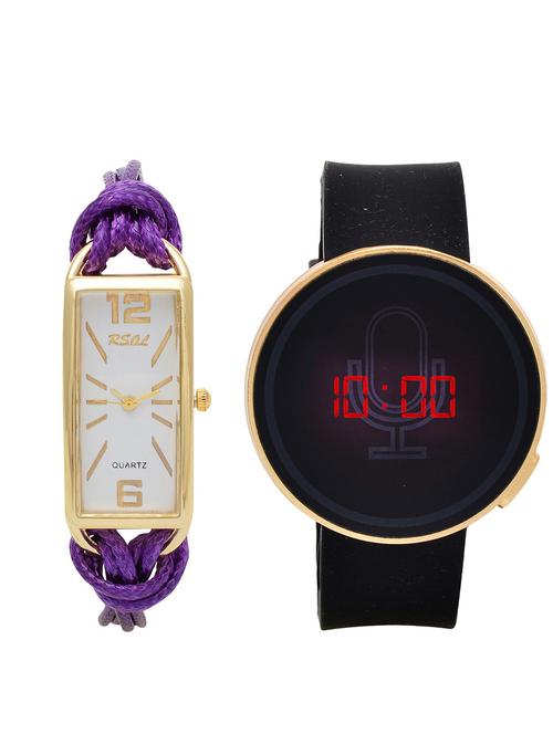rsol combo of 2 analog-digital men and women watch's - 12117531 - Very Small Image - 1