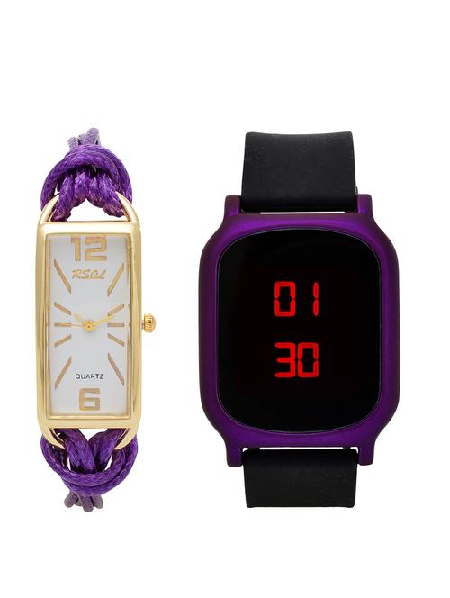 rsol combo of 2 analog-digital men and women watch's - 12117538 - Very Small Image - 1