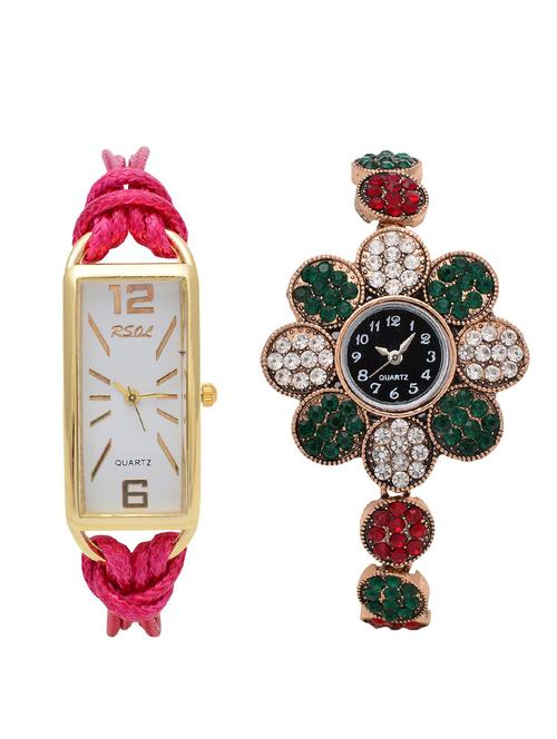 rsol combo of 2 analog women watch's - 12117553 - Very Small Image - 1