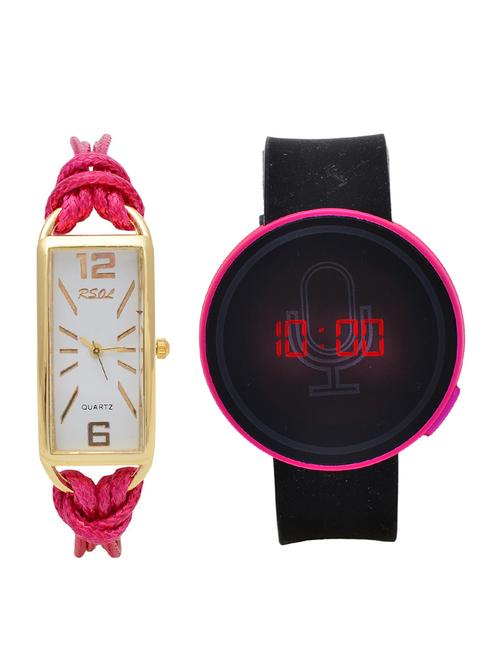 rsol combo of 2 analog-digital men and women watch's - 12117565 - Very Small Image - 1