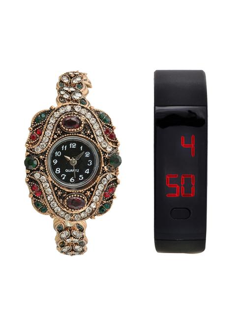 lucky infra combo of 2 analog-digital men and women watch's - 12117587 - Very Small Image - 1
