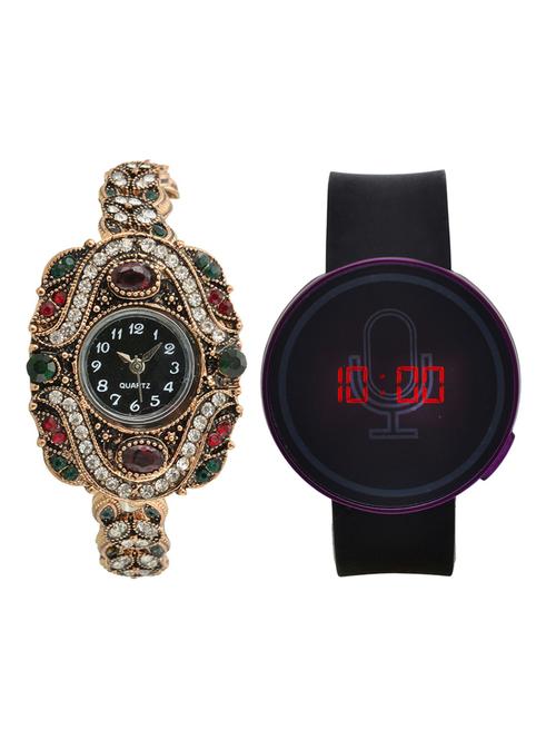 lucky infra combo of 2 analog-digital men and women watch's - 12117598 - Very Small Image - 1