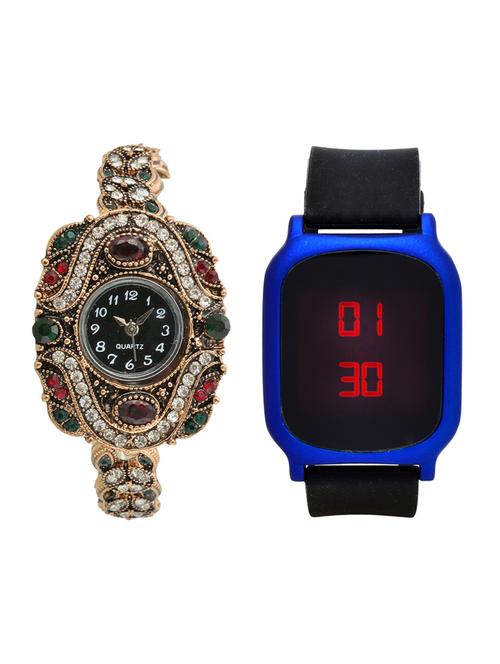 lucky infra combo of 2 analog-digital men and women watch's - 12117600 - Very Small Image - 1
