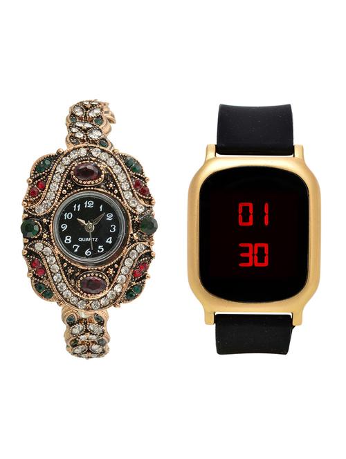 lucky infra combo of 2 analog-digital men and women watch's - 12117601 - Very Small Image - 1