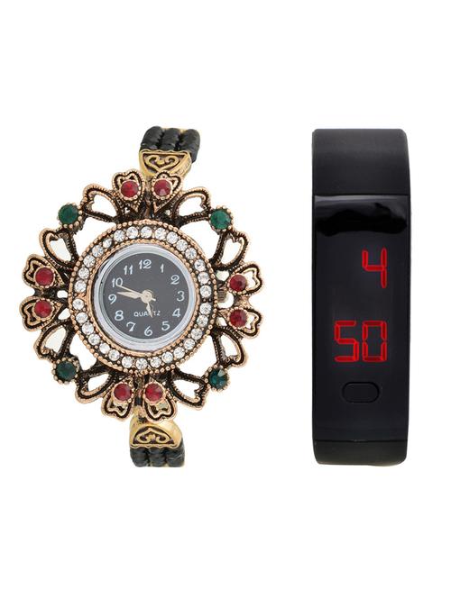 lucky infra combo of 2 analog-digital men and women watch's - 12117618 - Very Small Image - 1