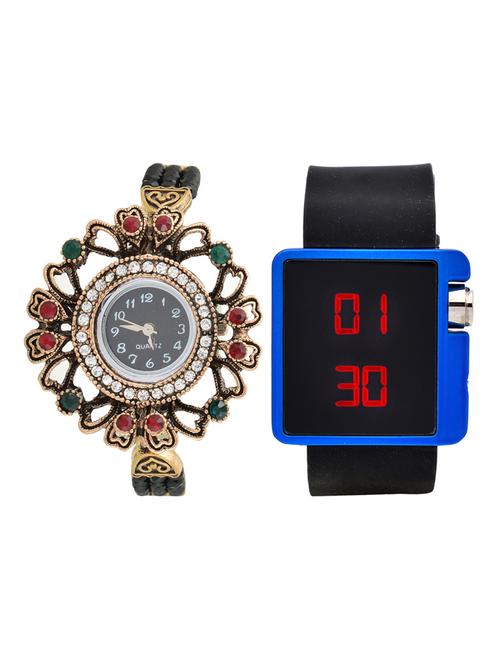 lucky infra combo of 2 analog-digital men and women watch's - 12117620 - Very Small Image - 1