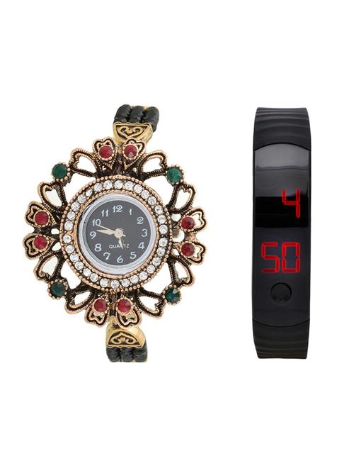 lucky infra combo of 2 analog-digital men and women watch's - 12117624 - Very Small Image - 1