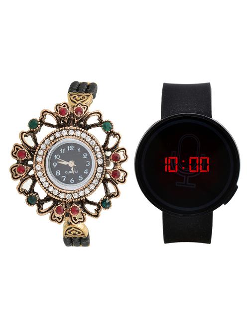 lucky infra combo of 2 analog-digital men and women watch's - 12117625 - Very Small Image - 1