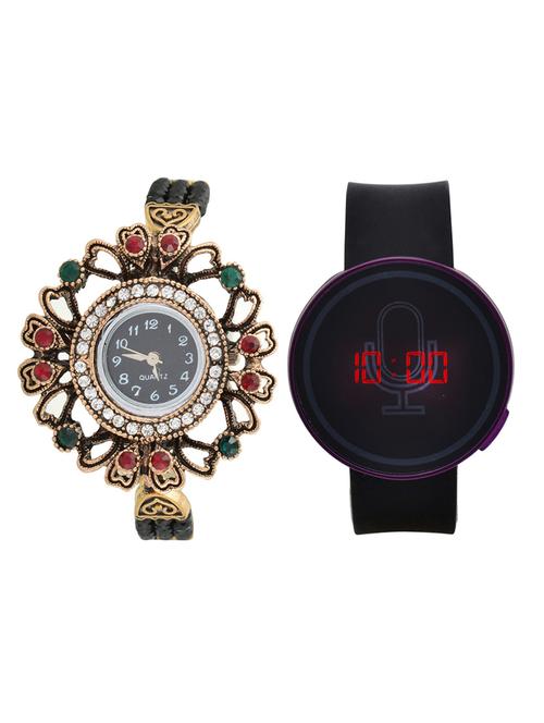 lucky infra combo of 2 analog-digital men and women watch's - 12117629 - Very Small Image - 1
