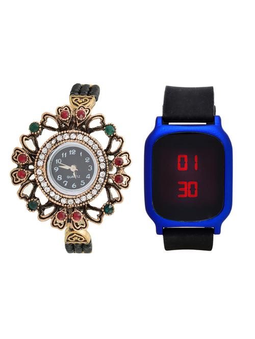 lucky infra combo of 2 analog-digital men and women watch's - 12117631 - Very Small Image - 1