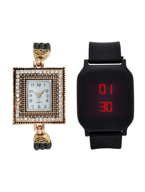 lucky infra combo of 2 analog-digital men and women watch's - 12117660 - Very Small Image - 1