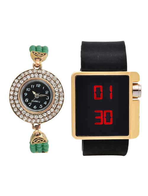 lucky infra combo of 2 analog-digital men and women watch's - 12117680 - Very Small Image - 1