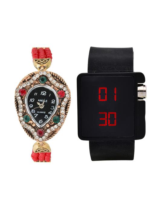 lucky infra combo of 2 analog-digital men and women watch's - 12117706 - Very Small Image - 1