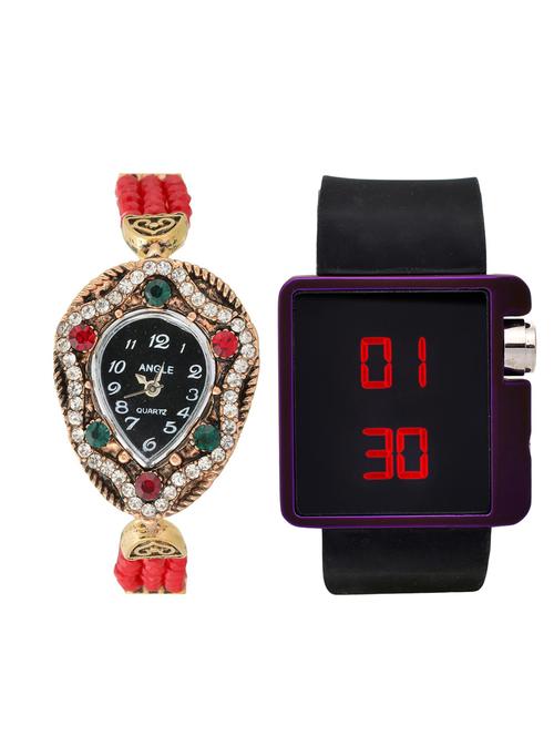 lucky infra combo of 2 analog-digital men and women watch's - 12117710 - Very Small Image - 1