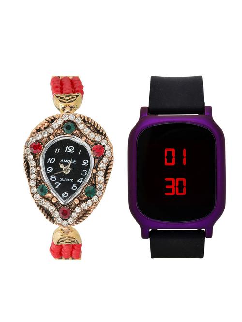 lucky infra combo of 2 analog-digital men and women watch's - 12117721 - Very Small Image - 1