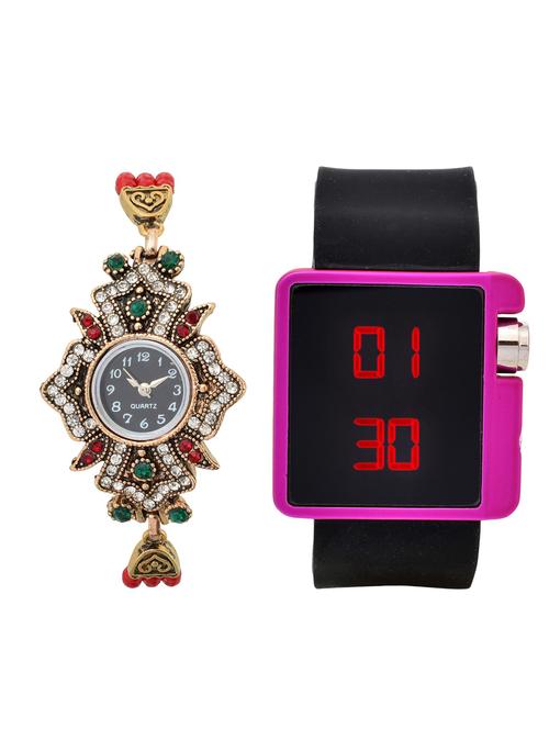 lucky infra combo of 2 analog-digital men and women watch's - 12117736 - Very Small Image - 1