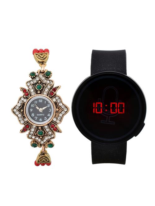 lucky infra combo of 2 analog-digital men and women watch's - 12117739 - Very Small Image - 1