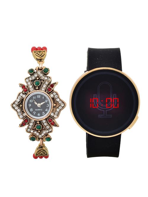 lucky infra combo of 2 analog-digital men and women watch's - 12117741 - Very Small Image - 1